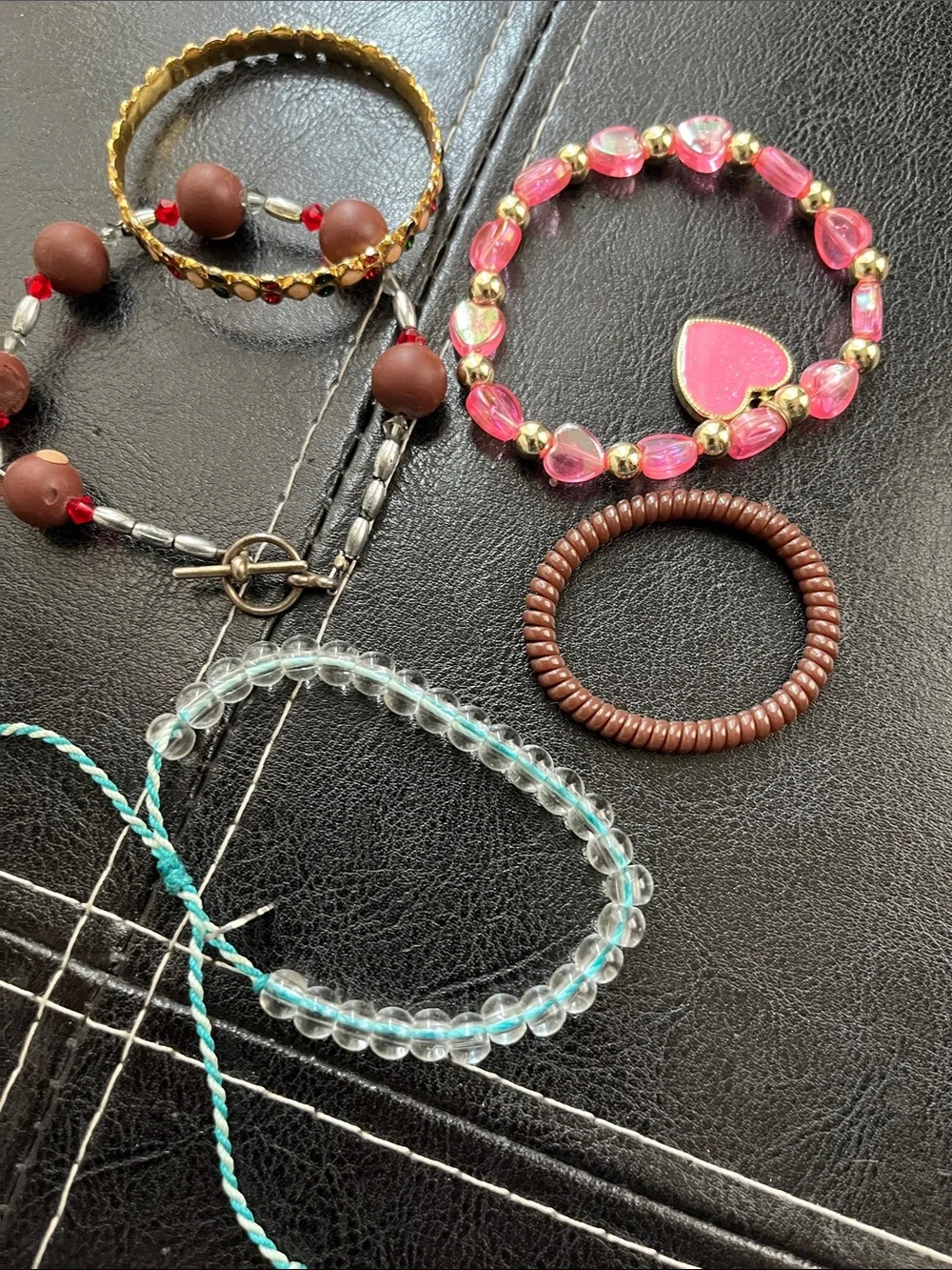 Source Unknown Multicolor Kids Beaded Necklace and Bracelet Set